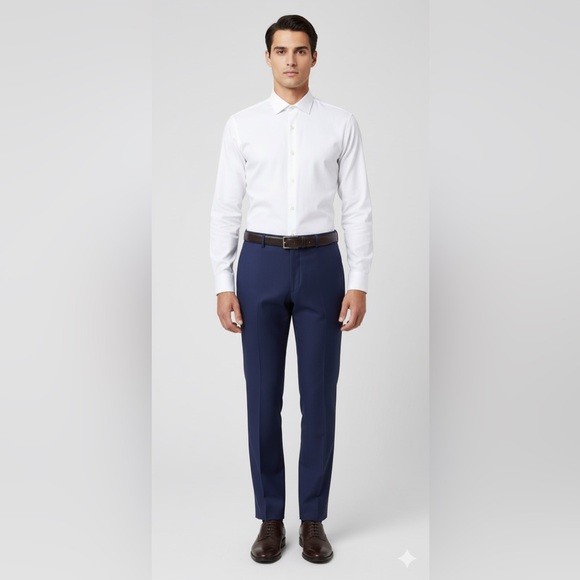 Paul Fredrick Other - Paul Fredrick Size 36 Cashmere Wool Royal Blue Dress Pants Men’s Straight Leg